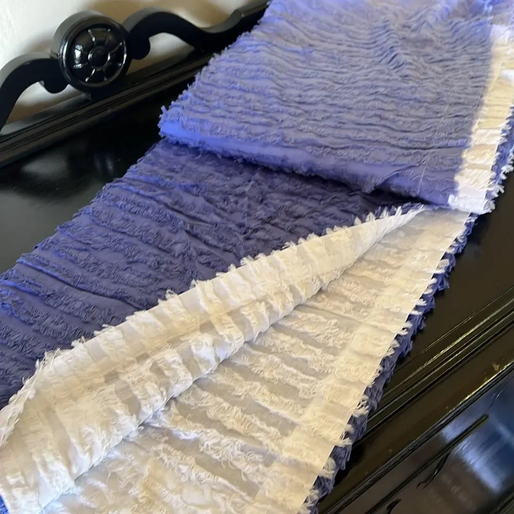 Pottery Barn Teen Textural Ombre Curtain  Marine Blue Color